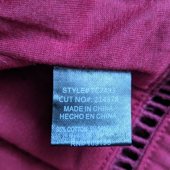 NWT Annabelle Cropped Burgundy Cardigan Small - Picture 11 of 11